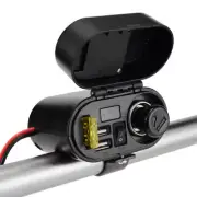 Motorcycle Motorbike Cigarette Lighter Socket Phone USB Power Charger 12V-24V