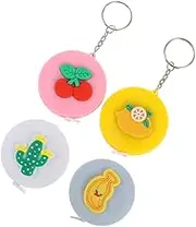 CIMAXIC 4Pcs Adorable Portable Measuring Tapes Flexible Soft Tapes for Bust Waist Height Measurement Multipurpose Soft Rulers for Carrying