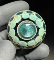 Handmade Borosilicate Contemporary Art Vortex Marble 36mm