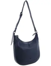 [PIERRE CARDIN] Italian Leather Classic Crossbody Bag in Navy