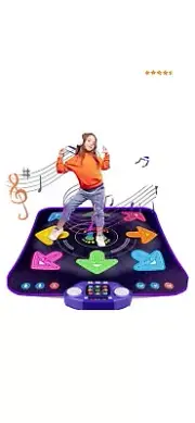 Light Up Dance Mat for Kids, Light-Up Dance Mat with Socks & Storage Bags