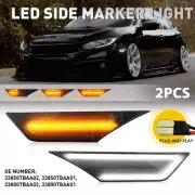 2X LED Dynamic Turn Signal Side Sequential Lights Fits for 2016-2021 Honda Civic (for: Honda Civic)