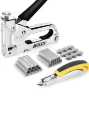 Staple Gun with Remover - 3 in 1 Heavy Duty Staple Nail Steel Gun Kit with