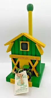 John Deere Wooden Paper Towel Holder Green Farmhouse Tractor Free Standing NWT