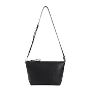 [Tom Ford] Tom Ford-Black Calf Leather Pouch Messenger-Uomo OS OS