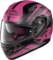 X-Lite X-661 Honeycomb N-Com Helmet, black-pink, Size 2XS for Men Black Pink