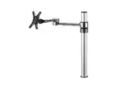 Atdec Articulated Monitor Arm, Fits Most Monitors, 8kg Max Load, Bolt Through & F-Clamp Fixing, Polished, 10 Year
