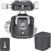 Low Profile Tripod Ball Head-INNOREL V44 Upgraded N44 All Metal CNC Dual 360° Panoramic Shooting Camera MountBall Dia 44mm Max Load 55lb/25kg with Two 1/4" Arca Swiss Quick Release Plates Storage Bag