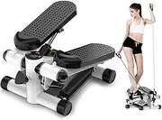 Mini Stepper Machine, Steppers for Exercise with Display and Resistance Bands, Up-Down Stepper for Beginners and Advance