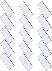 15PCS Name Tags with Pins Name Badges for School Work Name Badge Holder for Clothes Clear Acrylic Sign Display Holder DIY Blank Id Holders Printable Name Label for Work Business Classroom