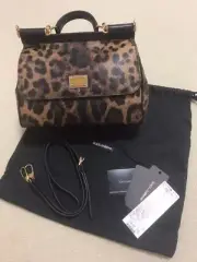 Dolce & Gabbana D&G Leopard 2way Hand Crossbody Bag Women from japan F/S