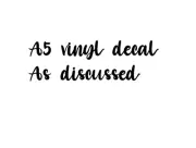 Custom A5 vinyl decal sticker