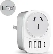 Ominoral Japan Travel Adapter, AU to Japan Plug Adapter Type A Travel Power Plug for Japan, Philippines, Canada,Mexico, China, Vietnam, USA, Jamaica, Peru and More