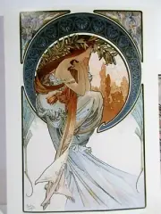 Art Postcard - Poetry 1898, by Artist Alphonse Mucha