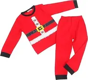 ibasenice 1 Set Christmas Pajamas Set Ornaments Santa Christmas Cap Christmas Gonk Halloween Clothes Toddle Christmas Shirt Christmas Suit Gnomes Christmas Hats Red Polyester
