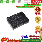 For Nikon EN-EL14a 2600mAh Re-chargeable Battery for D3500 D3100 D3200 D510