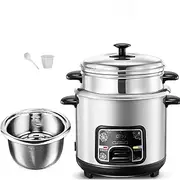 rice cooker Multi functional stainless steel inner pot steaming pot, steaming basket insulation, is an ideal choice for small appliances in dormitory/studio kitchens (3L)
