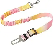 Dog Seat Belt for Car - Removable Dog Seat Belt Harness for Car - Retractable Shockproof Vest Harness Elastic Buffer Nylon Pet Supplies for Travel Vehicle Road Trips