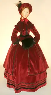 1850 Victorian Winter Dress / Coat Sewing for 36" inch Doll Pattern #21-36