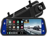10" Dash Cam 4K 3840 * 2160P Car Dvr Carplay Android Auto GPS 5G WiFi AUX RearViw Mirror Dashcam Camera Drive Recorder(4K-10M 1080P)
