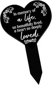 Toyvian Memorial Cemetery Pile Grave Markers for Cemetery Memorial Grave Cemetery Decoration Grave Markers Stake Cemetery Plaques Garden Markers Memorial Stone Sign Black Acrylic