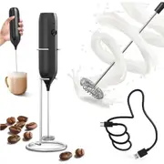 BLACK Electric Kitchen Mini Foamer Milk Frother Egg Beater Stirrer Whisk Mixer Tool