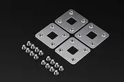 GuineaLoft™ F4 Bracket Set - 4-Hole Flat Bracket Set w/ 4 Brackets and 16 Screws - Guinea Loft Exclusive