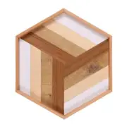 Wooden Hexagon Rolling Dice Storage Tray Dice Holder/Box for Table Games Tray
