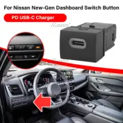 For Nissan Pathfinder USB Type-C Car Charger Switch Button Fast Charging Adapter (for: Nissan)