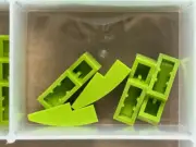 LEGO Parts - Lime Slope, Curved 3 x 1 - No 50950 - QTY 5