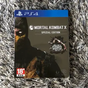 【爆款】PS4 游戲光盤 Mortal Kombat X 真人快打 10 魔宮帝國 鐵盒版英文