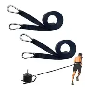 Weighted Training Waist Belt for Pulling Sled and Tires,Weight Sled Strap 2pcs