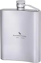 Boundless Voyage Portable Titanium Hip Flask Pocket Flagon Drink Bottle Ultralight Wearproof Outdoor Sports Flat Liquor Wine Whiskey Vodka Pot with Screw Cap 200ML