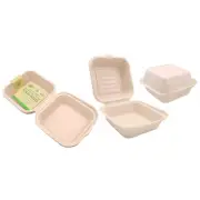 60 x Disposable Food Box Biodegradable Eco Friendly Burger Takeaway Container