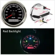 IP67 Waterproof 85mm LED Motorcycle Scooter GPS Speedometer Odometer 200km/h kph