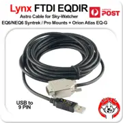 9 PIN FTDI EQDIR USB Cable Adaptor - Skywatcher EQ6 NEQ6 Syntrek Pro, EQ-G (5m)