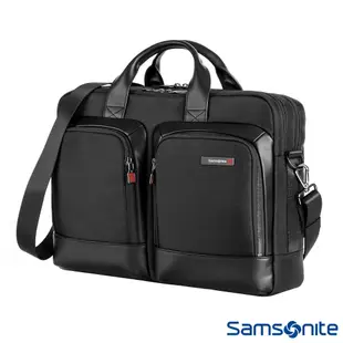 Samsonite新秀麗 筆電公事包/電腦包/手提包14吋 Sefton 輕量商務休閒(黑/藍)