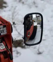 Long Arm PREMIUM MAGNET MIRRORS Tractor/Skidsteer RUBBER COATED STAINLESS STEEL