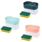 2 in 1 Soap Dispenser and Sponge Holder Anti Slip Soap Liquid Pump Bottle