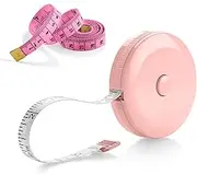 YAUYAP 2 Pcs Body Measuring Tape, Retractable Measurement Tape for Body, Tailor, Sewing, Craft, Cloth (Rose, Pink)