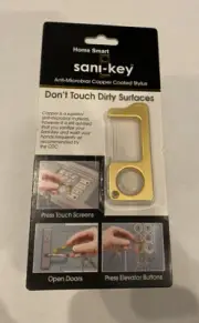 Home Smart SANI-KEY No Touch Copper-coated Stylus Anti-Microbial NEW