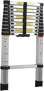 Telescopic Ladder Telescopic Ladders Multi-Purpose Extendable Ladder Telescopic Ladder Aluminum Telescoping Ladder for 8m/ 7m/ 6.2m/ 5m/ 4m/ 3.8m/ 2.6m Rooftop, Aluminum Extension Telescopic