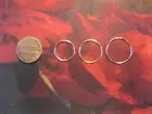 Gold Small Medium and Large14, 16 & 18mm Endless Hoops Nose Ring Earrings