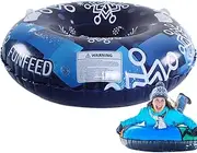 Snow Tubes for Kids, Outdoor Snow Toy with 2 Handles Inflatable Sled, Tear-Resistant Sledding Tube Winter Toys for Children Adults