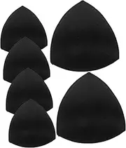KAILIKETIY Thickened Triangle Bra Pads Set of 3 Swimsuit Cup Inserts Swimwear Pads Waterproof Breast Cups for Bikini Lingerie Inserts Black