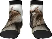 [EdWal] Animals Goat print Men's Moisture Control Crew Socks Socks For Men and Women Gifts For Golf, Hunting, Camping