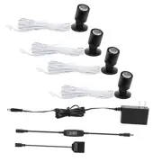LED Spot Light Indoor Picture Lights Art Lights Cold White-4 Pack Smart Switch