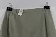 NWT Escada Size 16 Silk Linen Blend Lined Pencil Below Knee Skirt 46EU Slit $460