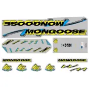 Mongoose - 1992 Villain - for chrome frame Decal set - old school bmx