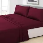 Bed Sheet Flat Fitted Sheet Set Pillow Case Ultra Soft Double Queen King KS